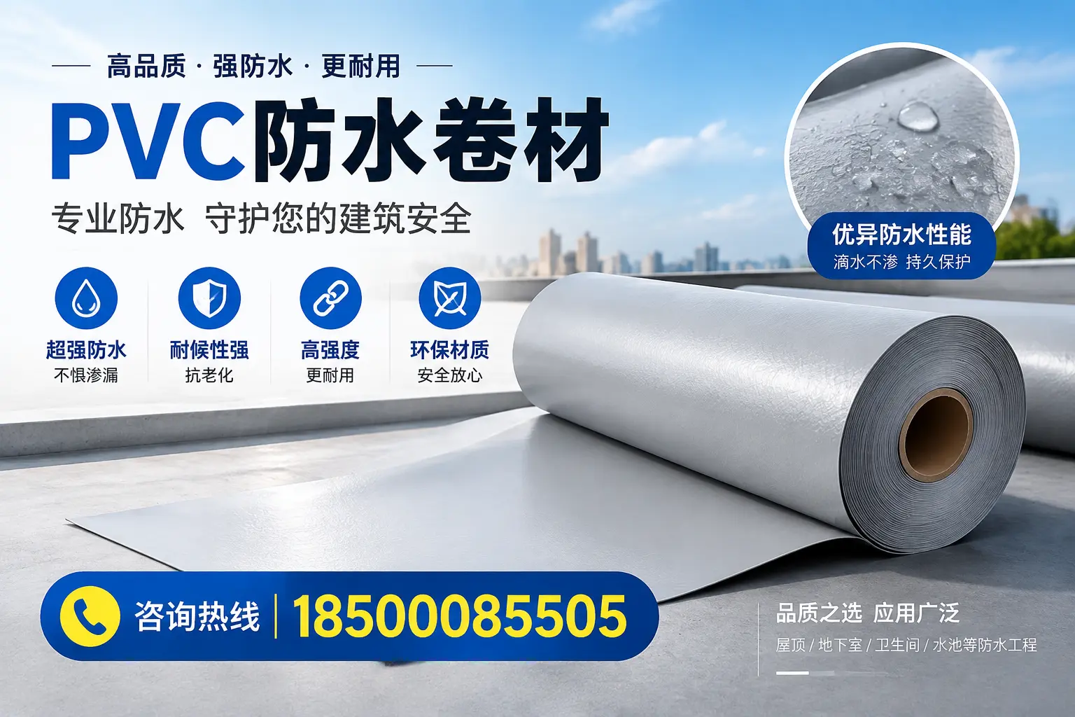 石家庄地区pvc防水卷材的市场现状与发展趋势